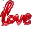 Red Cursive "Love" Foil Balloon - 2
