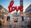 Bright Red Cursive 'Love' Foil Balloon - 1