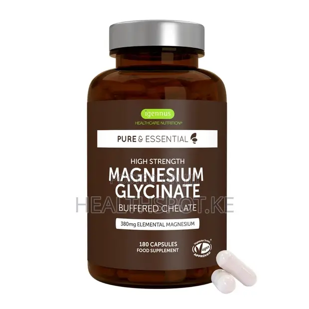 Igennus High Strength Magnesium Glycinate 380mg, 180 Caps - 1