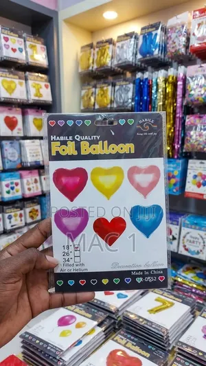 18" Heart Foil Balloons - Assorted Colors