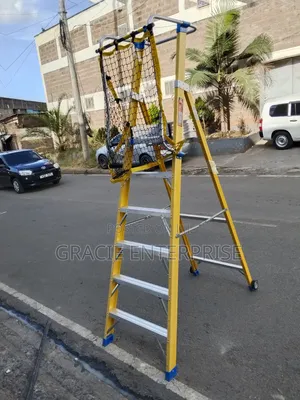 Titan Ladder ya Fiberglass ya Simu kwa Usalama - Ngazi 6