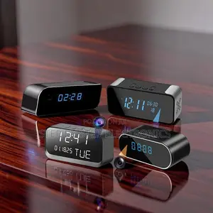 Remote Security WiFi Alarm Table Clock Hidden Spy Camera 4K
