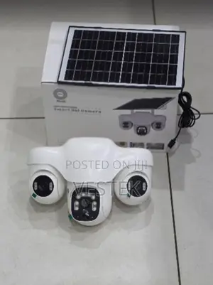 3-Lens Triple Screen Solar PTZ WiFi Security Camera V380 Pro