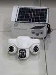 3-Lens Triple Screen Solar PTZ WiFi Security Camera V380 Pro - 1
