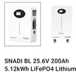 Snadi 25.6V 200Ah 5.12kWh Betri ya Lithium LiFePO4 - 2