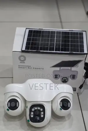 V380 Pro WiFi Solar Outdoor Security Camera (Triple Lens)