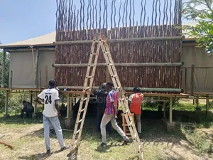 Outdoor Sisal Poles Shower - Makuti Roofing Dealers
