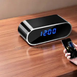 Wireless WiFi Alarm Clock Hidden Spy Camera 4K