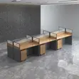 Six-User MDF Modular Straight Office Workstation - 5