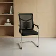 Kiti cha Ofisi cha Wageni chenye Mgongo Mrefu - Nyeusi Mesh - 4