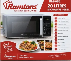 Ramtons RM/682 20L Digital Microwave with Grill - Black