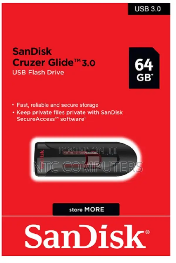 SanDisk Cruzer Glide 64GB USB 3.0 Flash Drive - 1