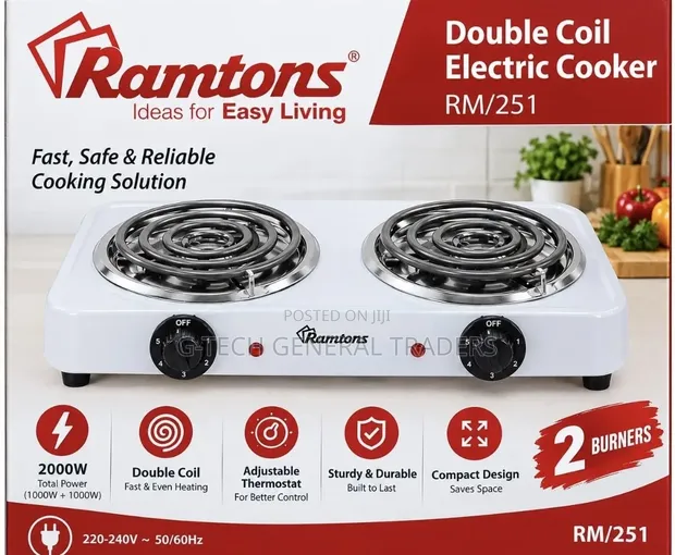 Ramtons Double Coil Electric Cooker RM/251 - 1
