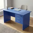 1.4m Blue Clerical Office Desk - 5