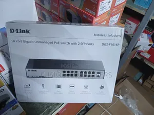 D-Link DGS-F1016P 16-Port Gigabit PoE Switch na 2 SFP