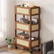 3-Tier Bamboo Slim Organizer Trolley - 3