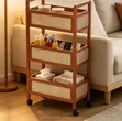 3-Tier Bamboo Slim Organizer Trolley - 4