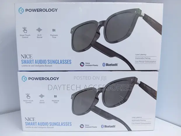 Powerology Smart Audio Sunglasses - UV Protection, 6 Hrs Talk Time - 1
