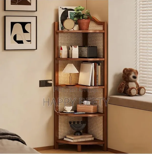 5-Tier Bamboo Corner Shelf - 1