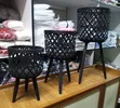 BohoBlack Rattan Plant Stand Set of 3 - 2