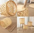 BohoBlack Rattan Plant Stand Set of 3 - 4