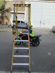 Titan 6-Step Fiberglass Electrician Podium Ladder - 3