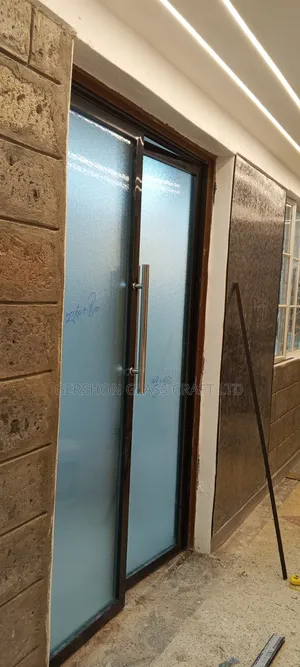 Mlango wa Aluminium wa Kioo Usioonekana wa Double