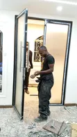 Mlango wa Aluminium wa Kioo Usioonekana wa Double - 2