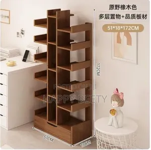 Multipurpose Bamboo Bookshelf with Drawer