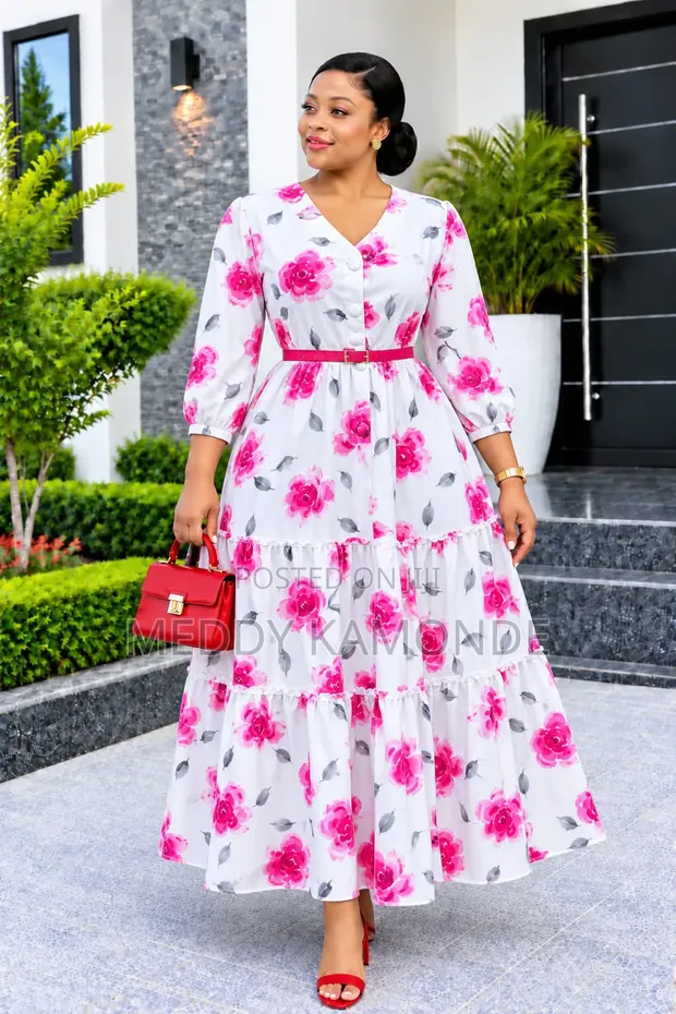 Long Floral Maxi Dresses - 1