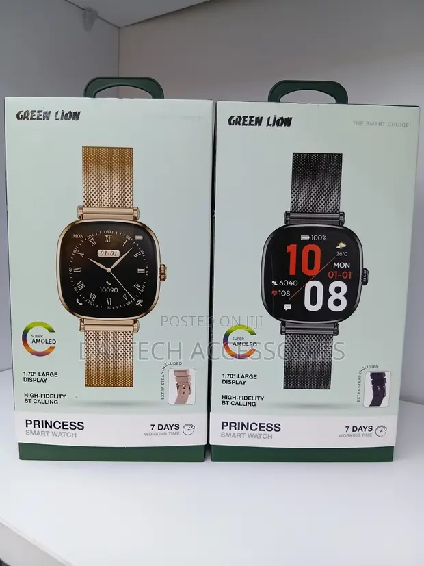 Green Lion Princess Smartwatch - Gold & Black - 1