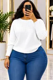 Elegant Grey Sweater Top - Brand New - 2