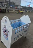 Newborn Baby Bed - Blue Cot - 1