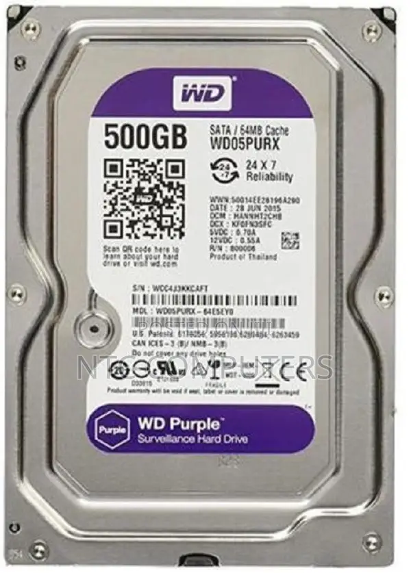 500GB WD Purple Surveillance HDD - 1