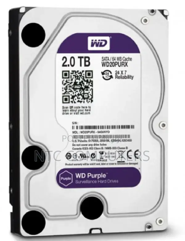 2TB WD Purple Surveillance HDD - 1