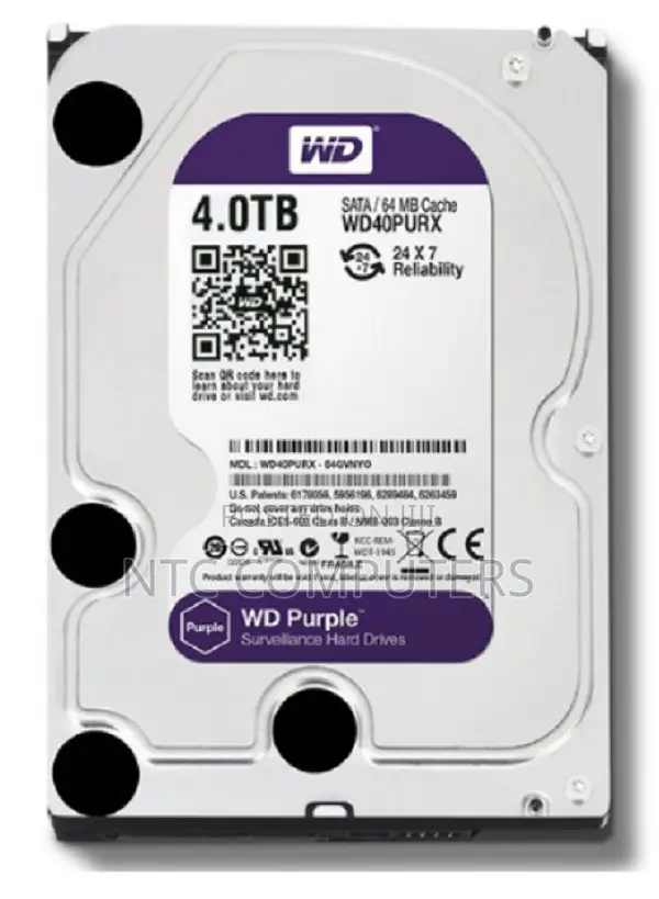 4TB WD Purple Surveillance HDD - 1
