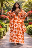 Orange Free Maxi Dress - 1