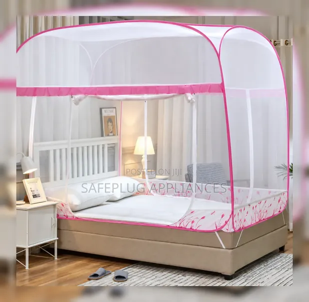 Portable Mosquito Net with Fiberglass Frame & Zipper - 1