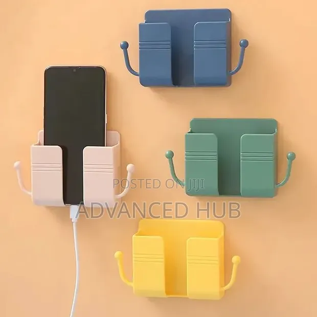 Wall Mounted Phone Holder with Charger - 1