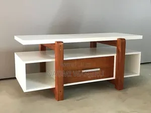 Kisimamio cha TV cha Mbao chenye Kabati na Droo