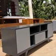 Wooden TV Stand with Cabinet and Drawer - 2