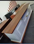 Wooden TV Stand with Cabinet and Drawer - 3
