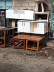 Wooden TV Stand with Cabinet and Drawer - 5