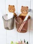 Kishikilia Brashi ya Meno ya Teddy Iliyowekwa Ukutani - 2