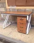 Modern Office Desk with Storage Cabinet - 2