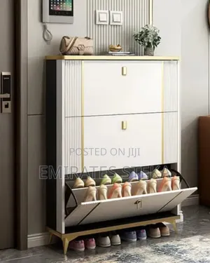 Modern Bucket Flip Shoe Rack (White)