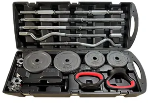 58kg Adjustable Dumbbell and Barbell Set with Case
