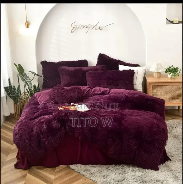 Luxury Designs Velvet Plush Fluffy Duvet Set - 6pc - 1