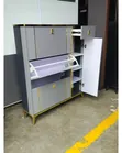 Modern Bucket Flip Shoe Cabinet - Grey - 2