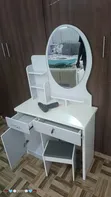 Brand New Dressing Table with Mirror, Drawer, Shelves & Seat - 2